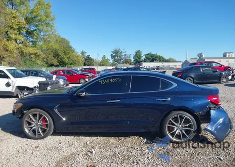 2019 Genesis G70 3.3T Advanced из США, поврежденный, VIN KMTG54LE0KU034628